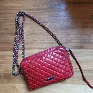 Rebecca Minkoff Quilted Red Leather Cross Body Purse